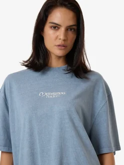 Discount Thrills Meditation Practice Oversized Tee - Dusty Blue DustyBlue