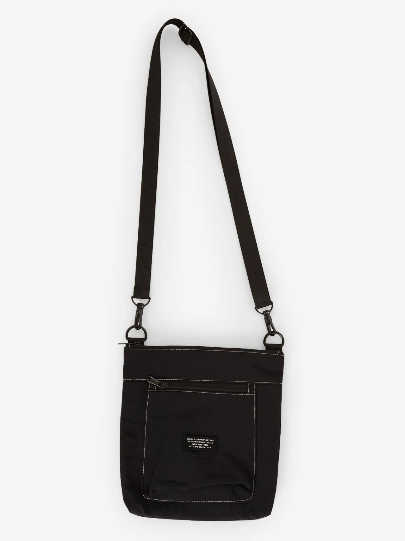 Clearance Thrills Military Side Bag - Black