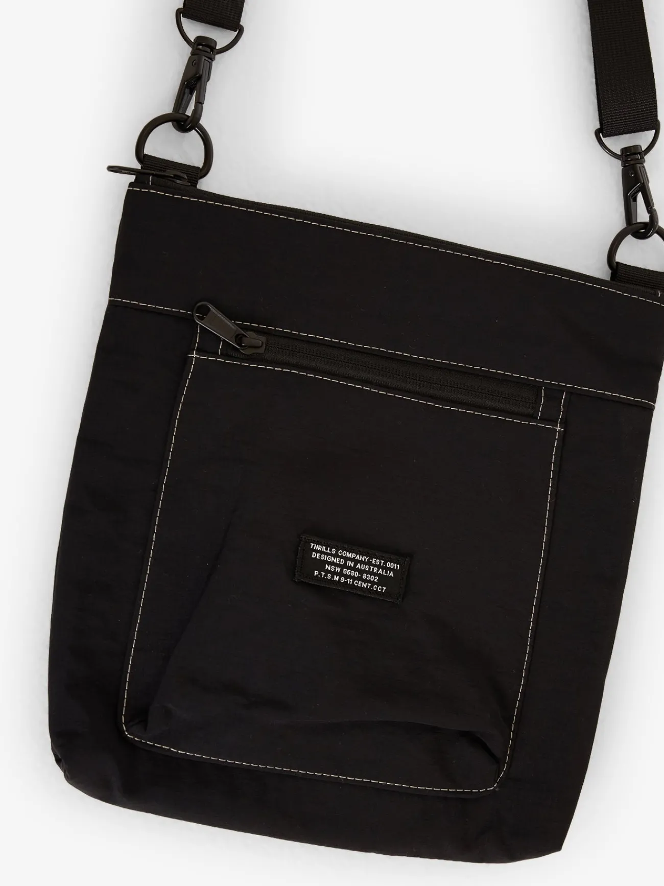 Clearance Thrills Military Side Bag - Black
