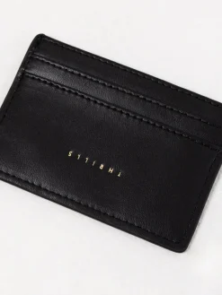 Clearance Thrills Minimal Card Holder - Black Leather BlackLeather