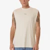 Online Thrills Minimal Merch Fit Muscle Tee - Heritage White HeritageWhite