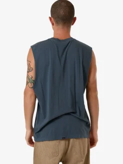 Fashion Thrills Minimal Merch Fit Muscle Tee - Dark Slate DarkSlate