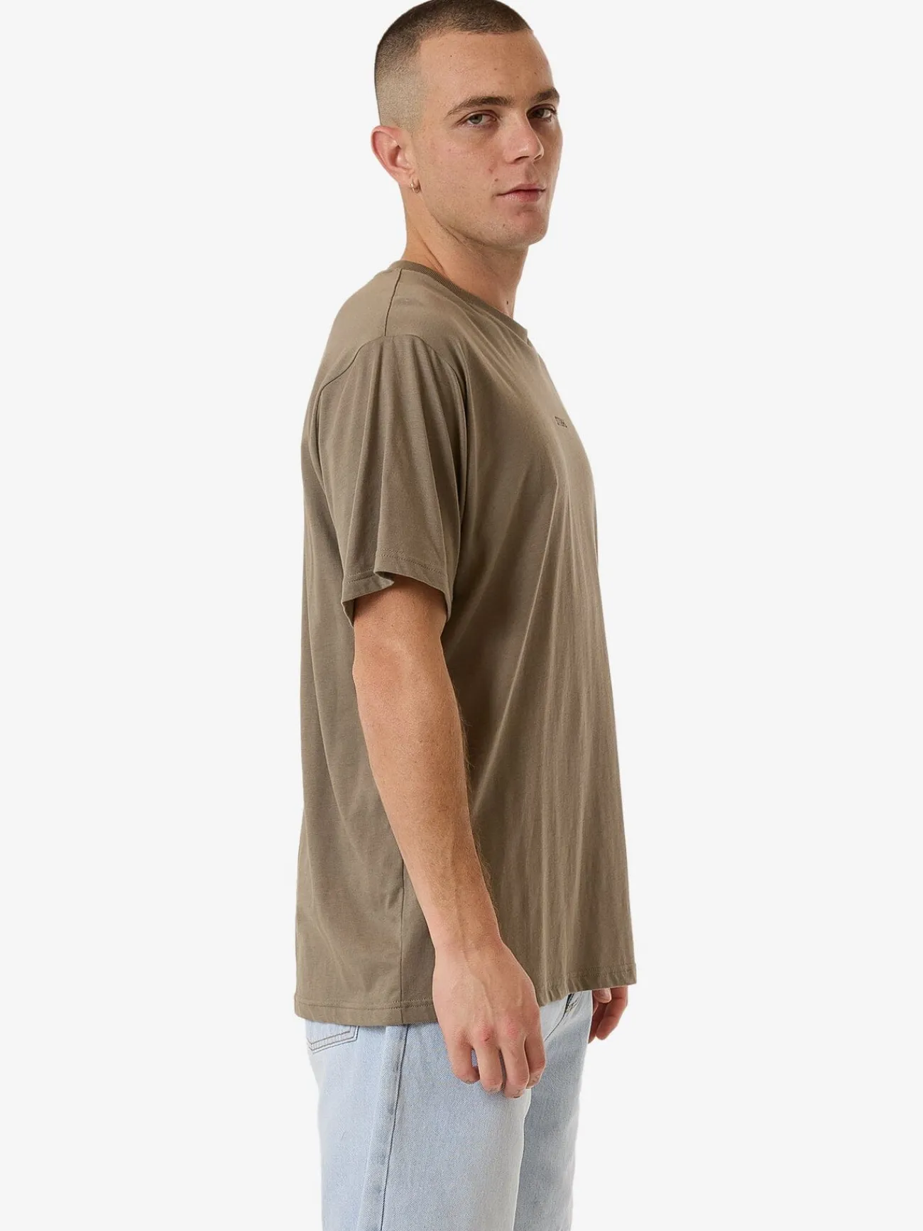 Fashion Thrills Minimal Merch Fit Tee - Brindle