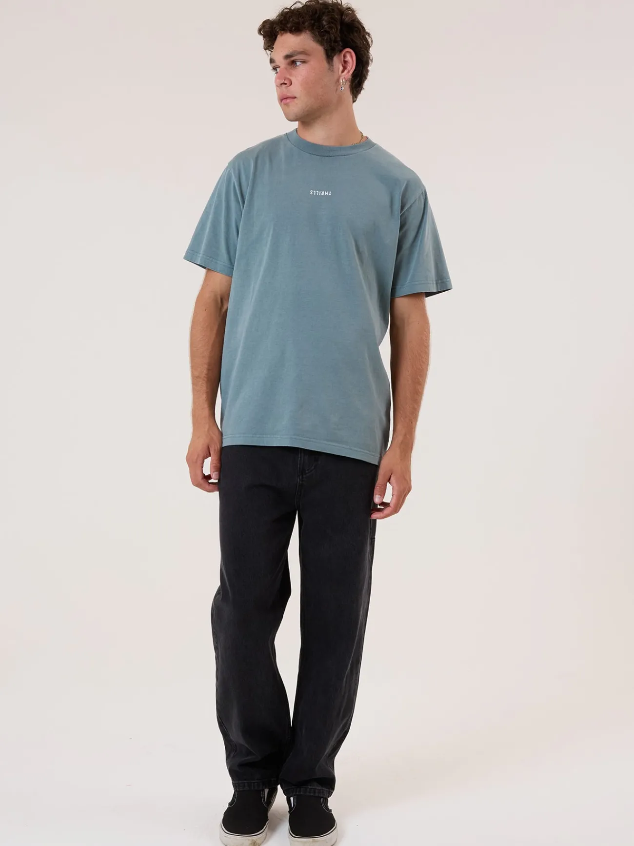 Outlet Thrills Minimal Merch Fit Tee - Stormy Sea StormySea