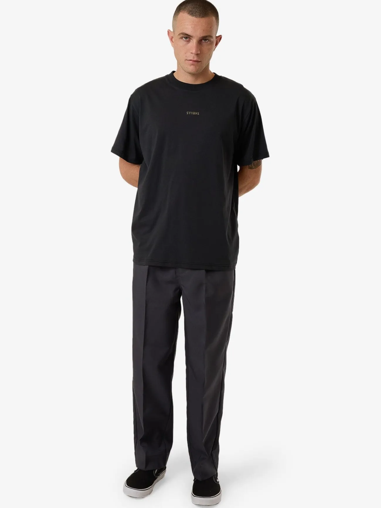 Outlet Thrills Minimal Merch Fit Tee - Faded Black FadedBlack