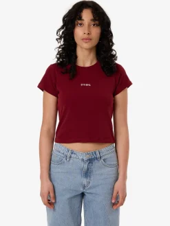 Online Thrills Minimal Mini Tee - Cabernet