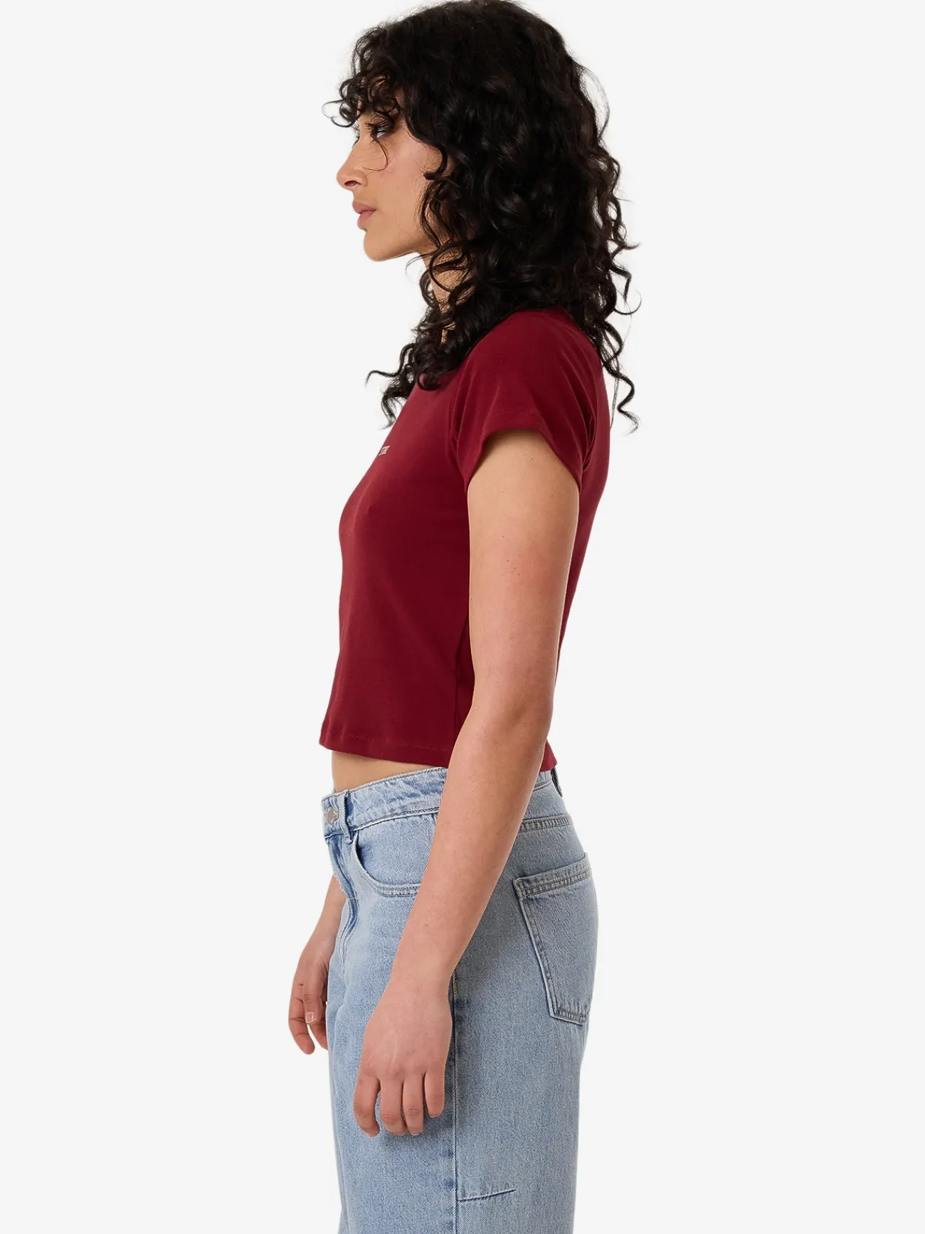 Online Thrills Minimal Mini Tee - Cabernet