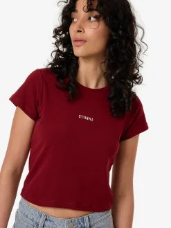 Online Thrills Minimal Mini Tee - Cabernet