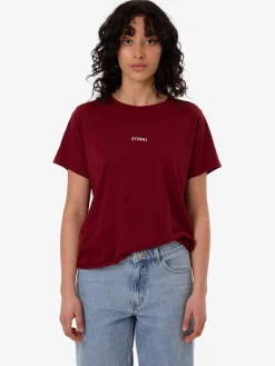 Hot Thrills Minimal Relaxed Tee - Cabernet