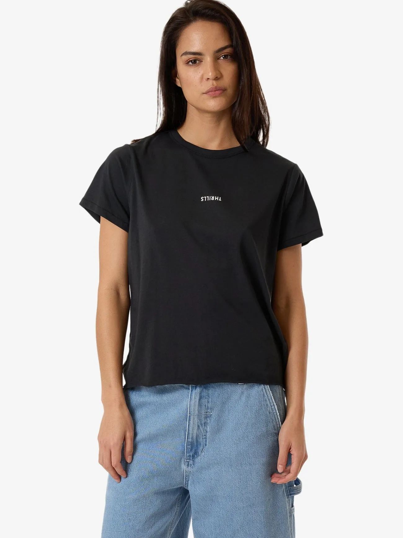 Discount Thrills Minimal Relaxed Tee - Faded Black FadedBlack