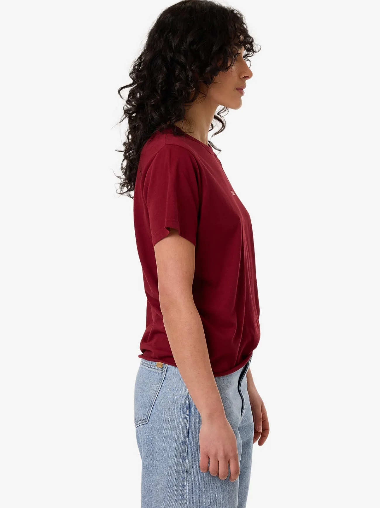 Hot Thrills Minimal Relaxed Tee - Cabernet