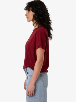 Hot Thrills Minimal Relaxed Tee - Cabernet