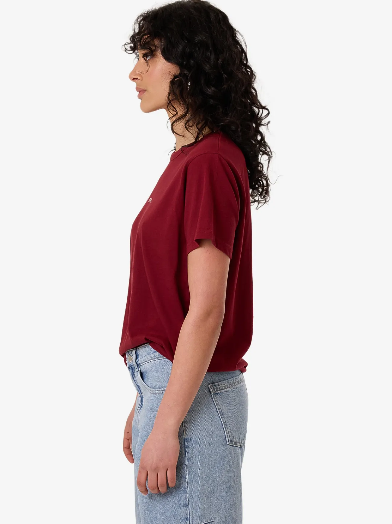 Hot Thrills Minimal Relaxed Tee - Cabernet
