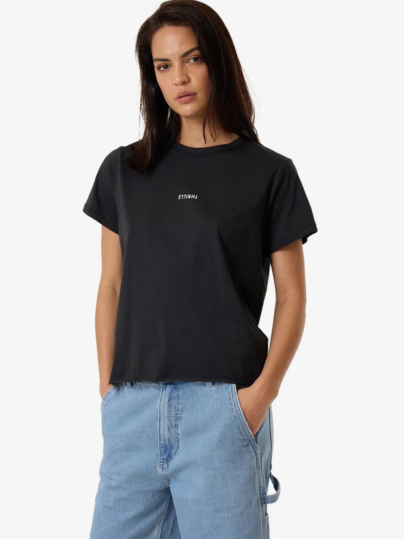 Discount Thrills Minimal Relaxed Tee - Faded Black FadedBlack