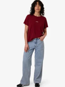 Hot Thrills Minimal Relaxed Tee - Cabernet