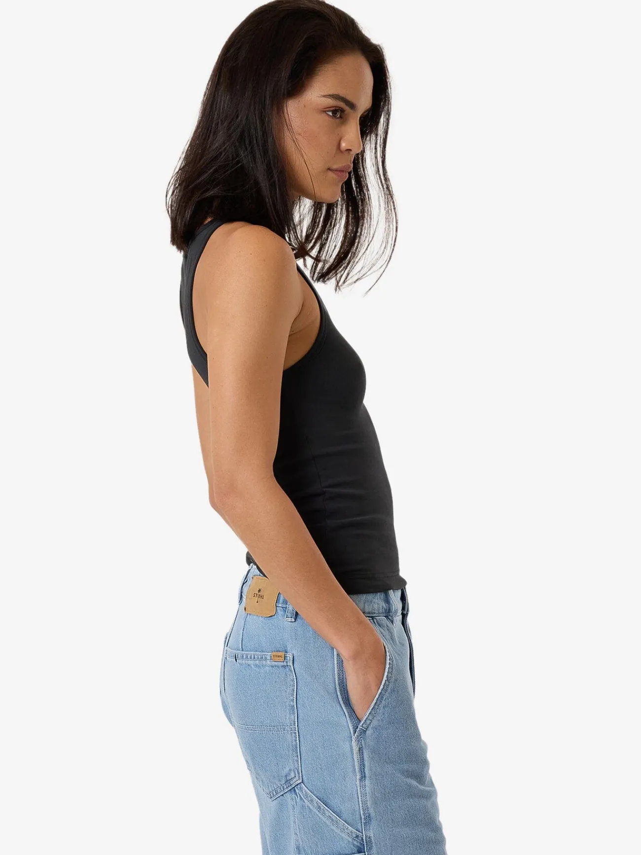 Outlet Thrills Minimal Scoop Tank - Faded Black FadedBlack