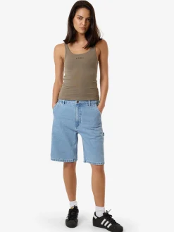Fashion Thrills Minimal Scoop Tank - Brindle