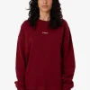 Fashion Thrills Minimal Slouch Crew - Cabernet