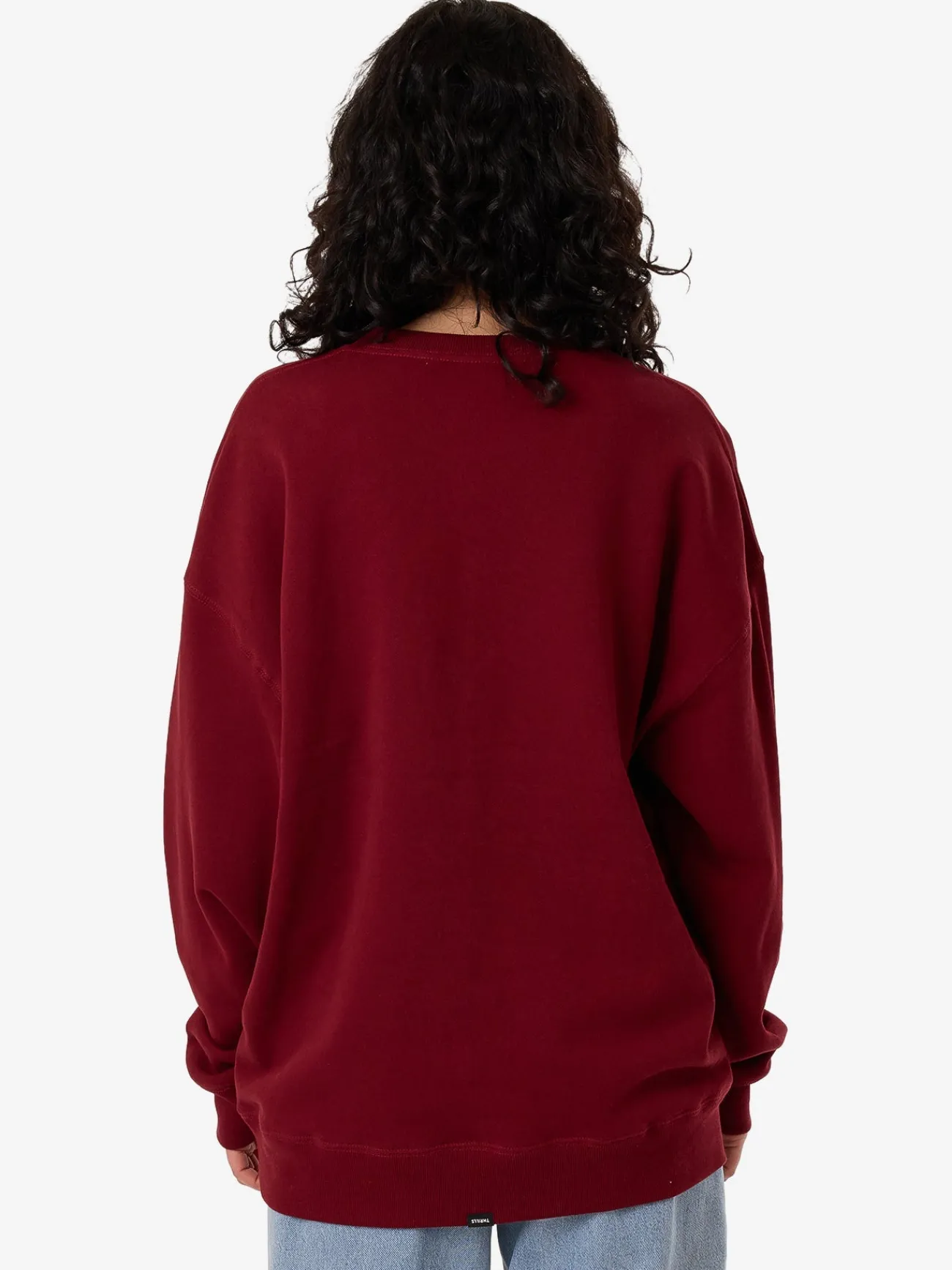 Fashion Thrills Minimal Slouch Crew - Cabernet