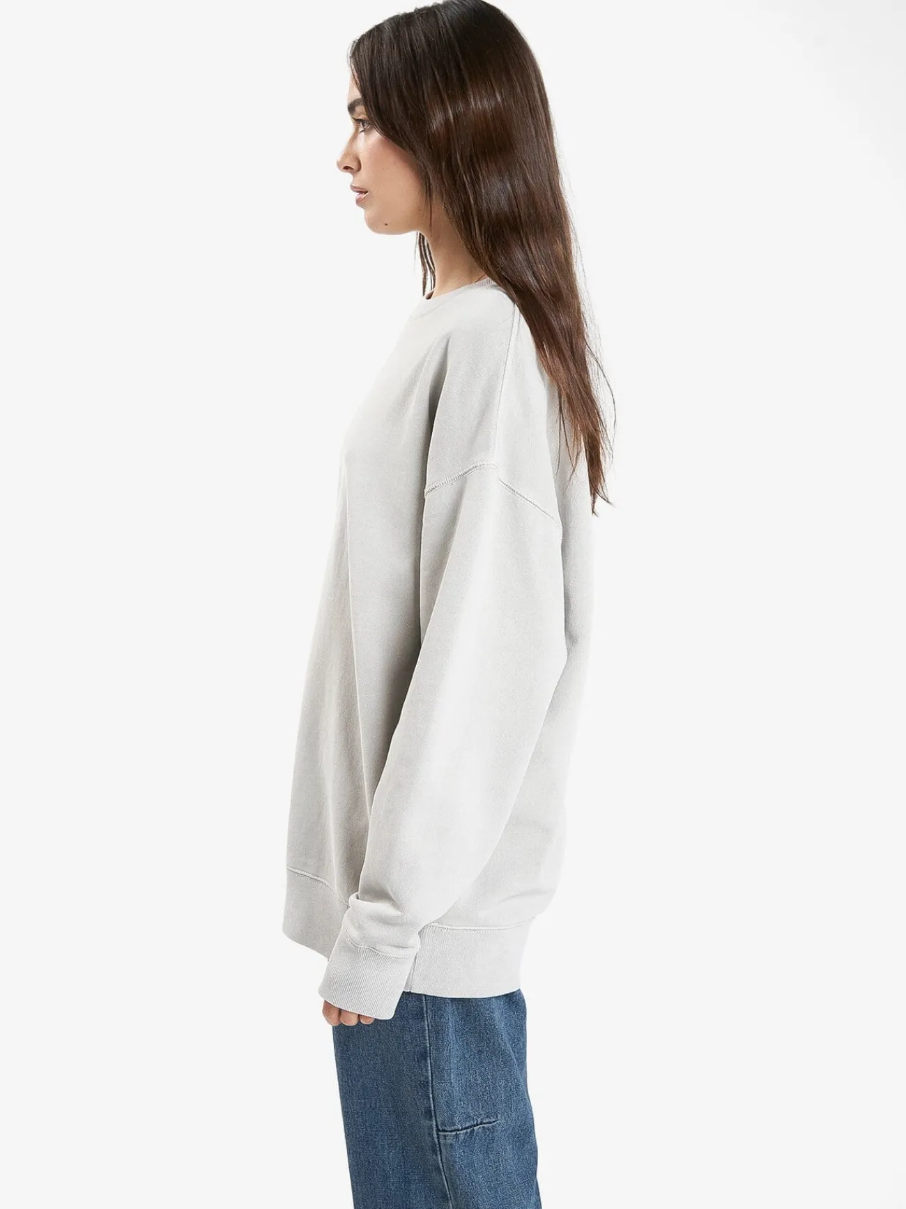 New Thrills Minimal Slouch Crew - Oyster Grey OysterGrey