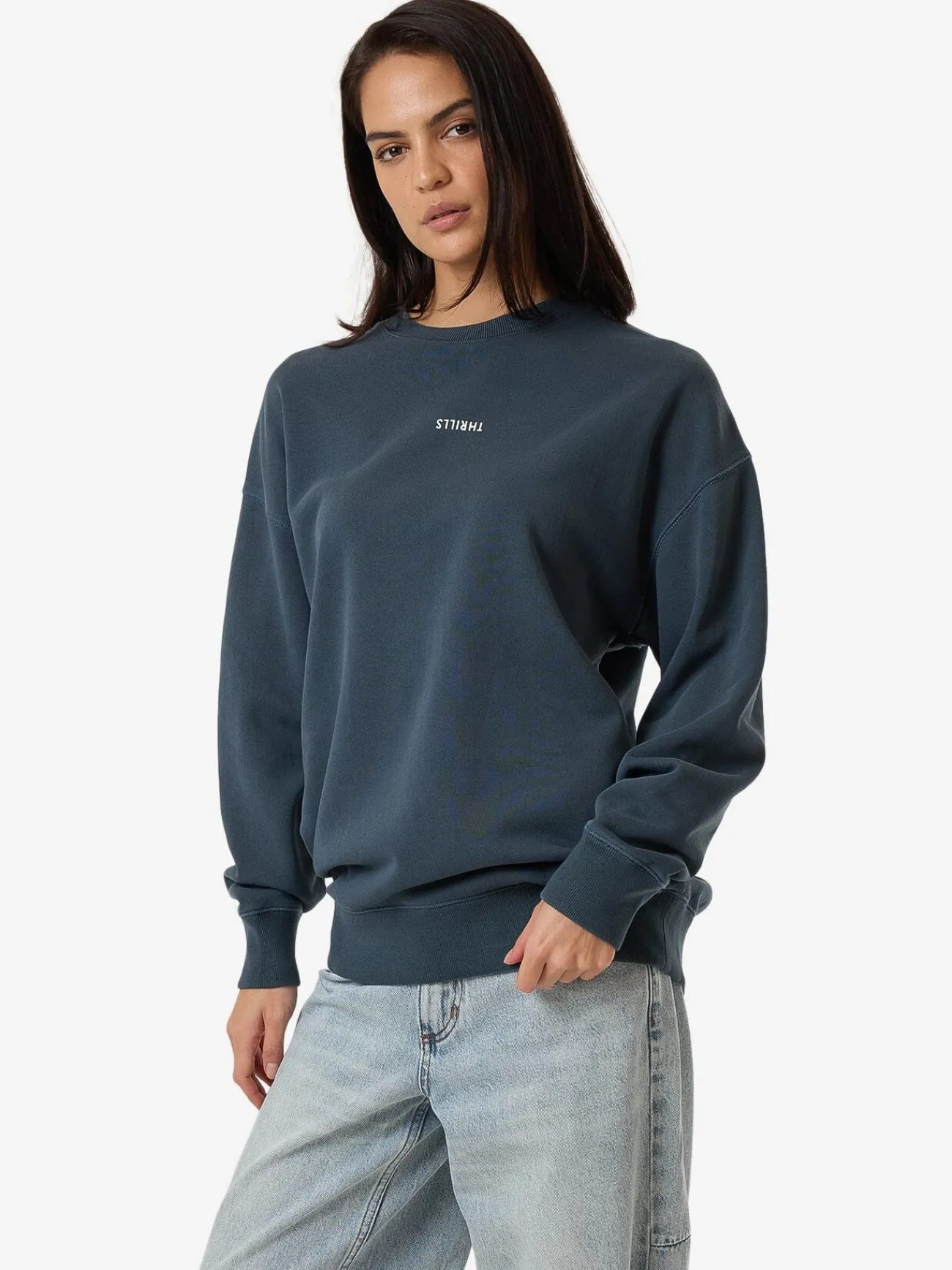 Clearance Thrills Minimal Slouch Crew - Dark Slate DarkSlate