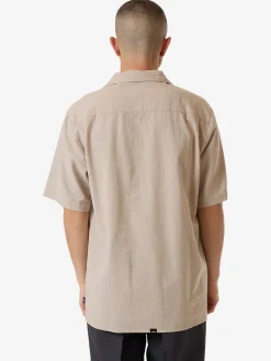 Clearance Thrills Minimal Stripe Bowling Shirt - Brindle