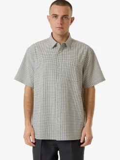 Hot Thrills Morphing Check Short Sleeve Shirt - Light Grey LightGrey