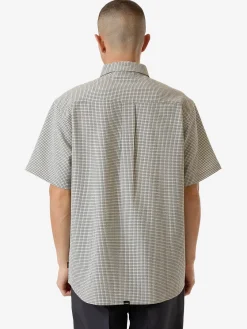 Hot Thrills Morphing Check Short Sleeve Shirt - Light Grey LightGrey
