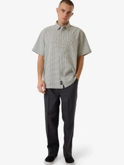 Hot Thrills Morphing Check Short Sleeve Shirt - Light Grey LightGrey