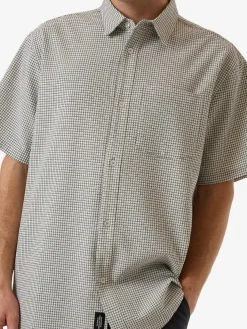 Hot Thrills Morphing Check Short Sleeve Shirt - Light Grey LightGrey