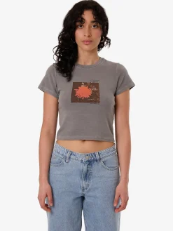 Fashion Thrills Natures Library Mini Tee - Washed Grey WashedGrey