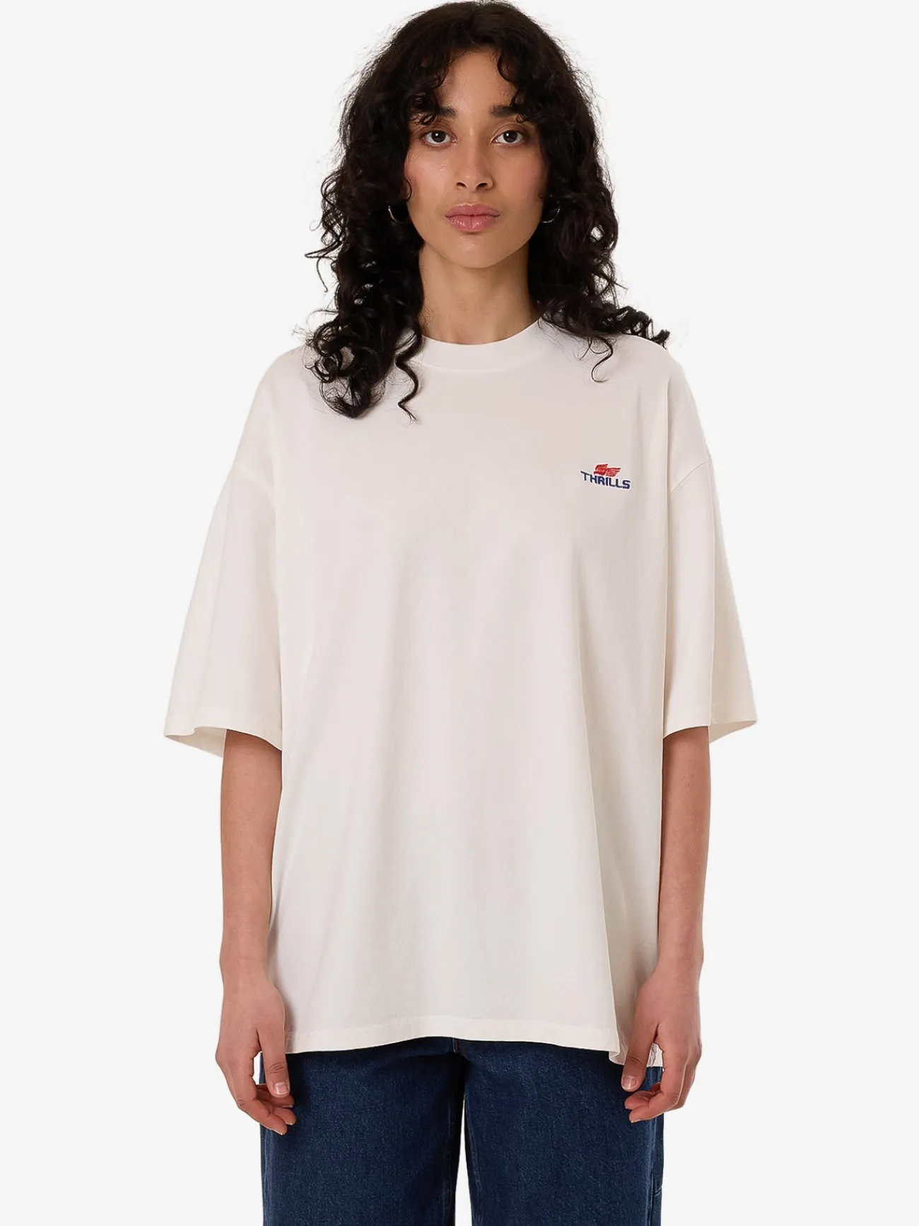 Online Thrills Navigate Oversized Tee - Chalk