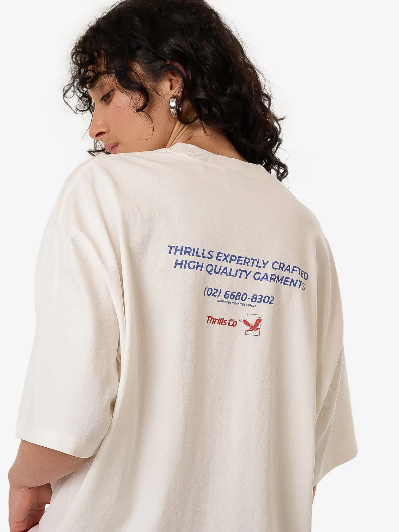 Online Thrills Navigate Oversized Tee - Chalk