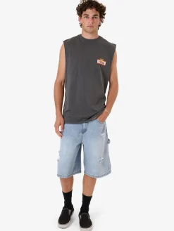 Discount Thrills Never Stop Merch Fit Muscle Tee - Merch Black MerchBlack