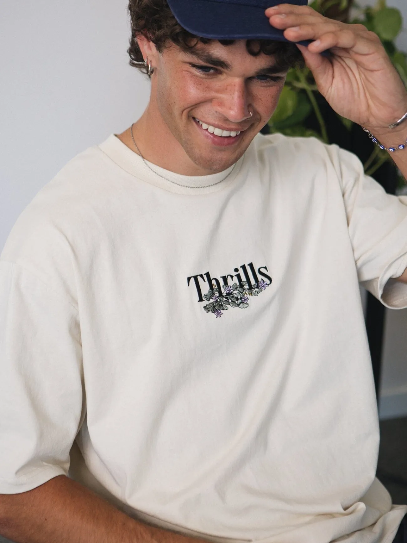 Online Thrills New Growth Oversize Fit Tee - Heritage White HeritageWhite
