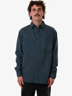 Online Thrills New Issue Long Sleeve Work Shirt - Petrol