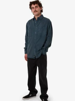 Online Thrills New Issue Long Sleeve Work Shirt - Petrol
