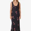Sale Thrills No Promises Juliette Midi Dress - Black