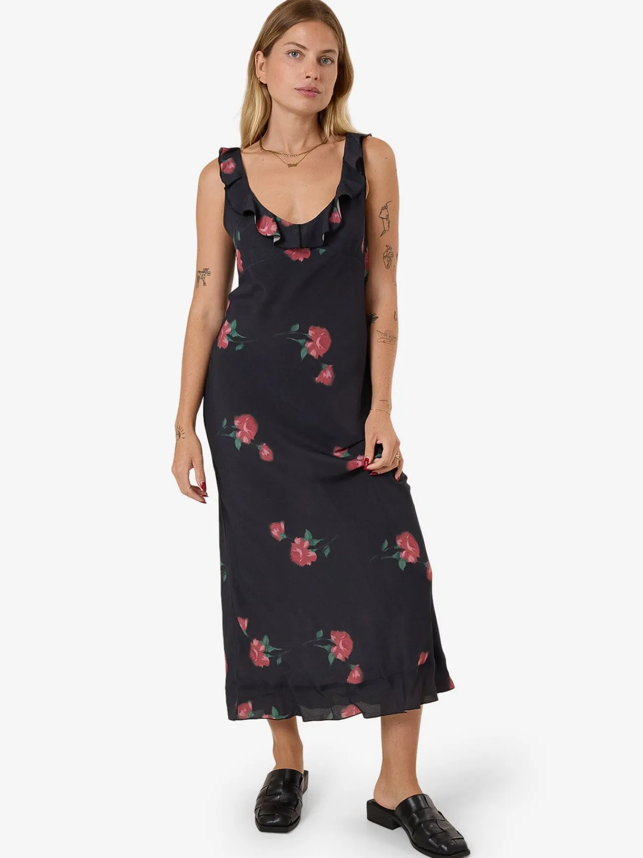 Sale Thrills No Promises Juliette Midi Dress - Black