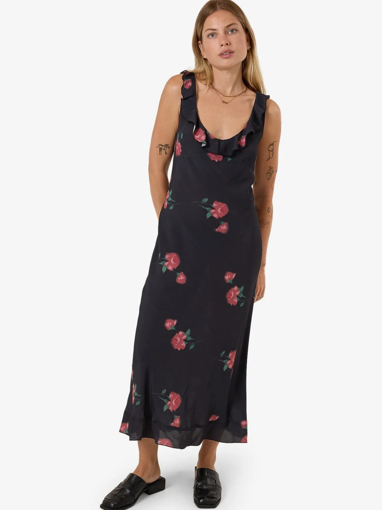 Sale Thrills No Promises Juliette Midi Dress - Black
