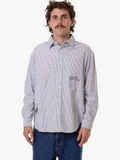 New Thrills Occasions Filter Long Sleeve Shirt - Black Stripe BlackStripe