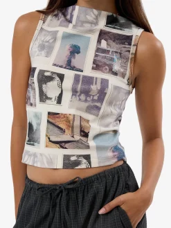 Hot Thrills One Way Or Another Sabrina Tank - Heritage White HeritageWhite