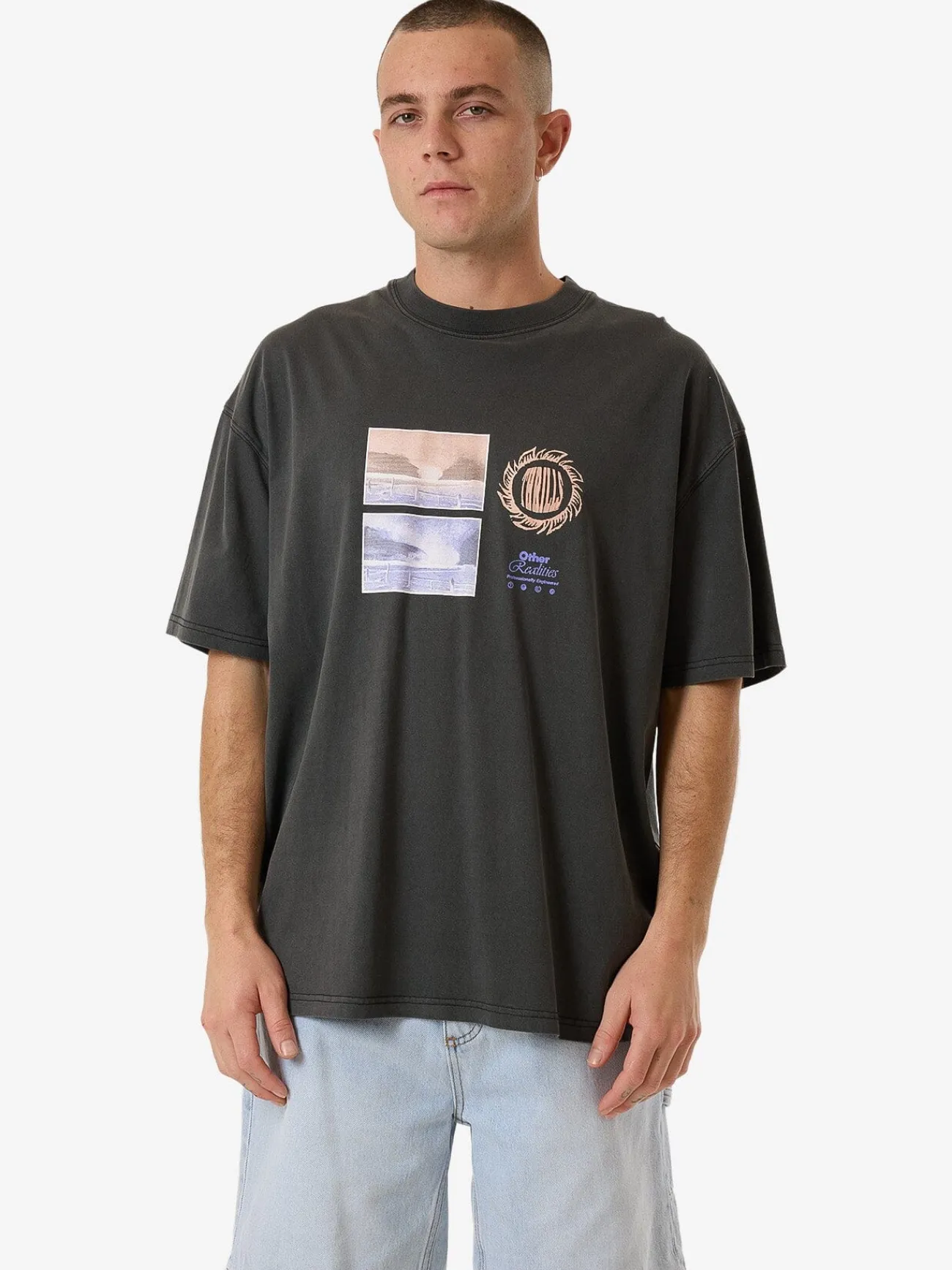 Sale Thrills Other Realities Box Fit Oversize Tee - Merch Black MerchBlack