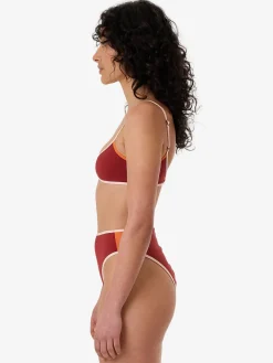 Hot Thrills Petra Crop Bikini Top - Crimson