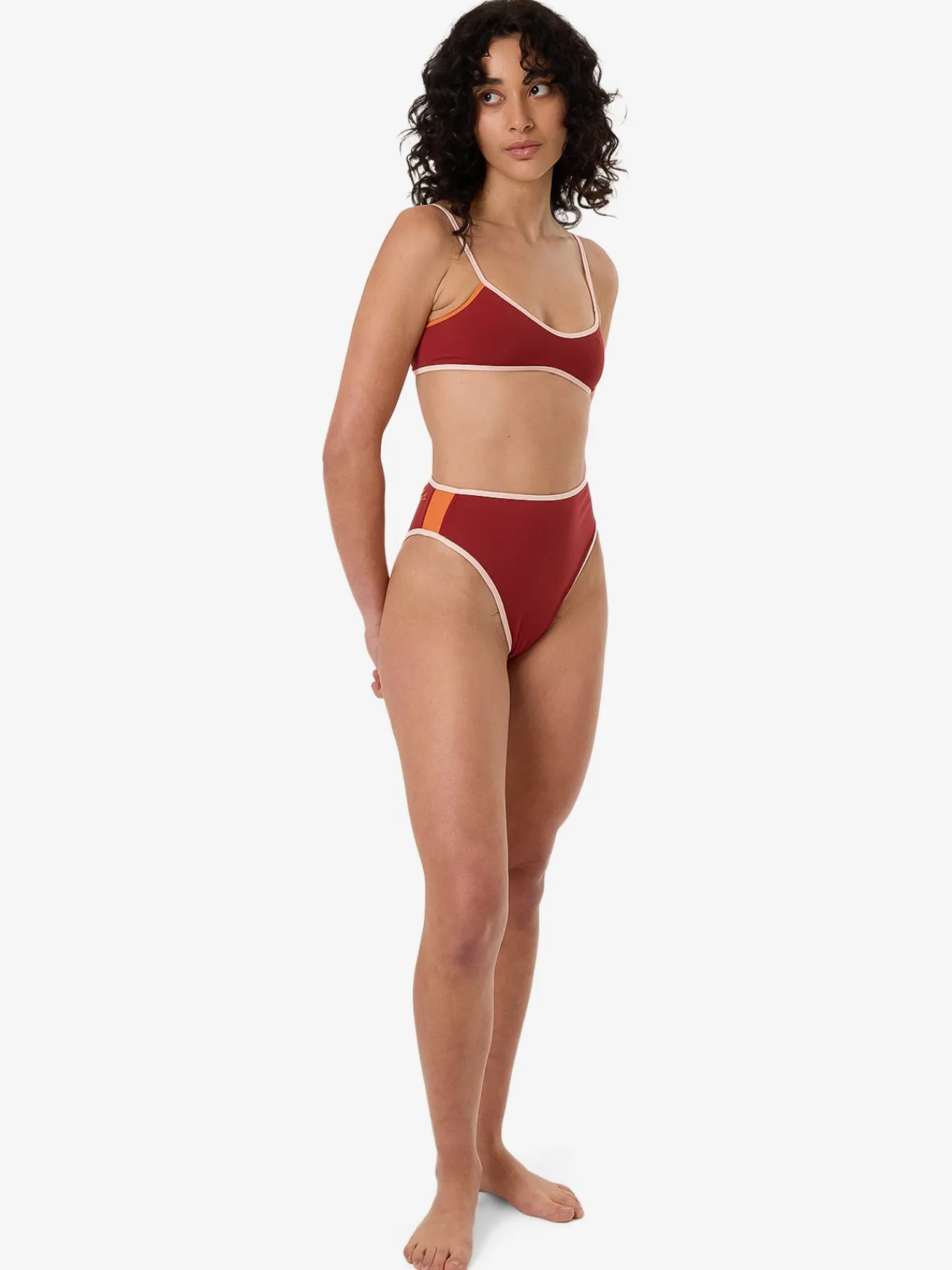 Hot Thrills Petra Crop Bikini Top - Crimson