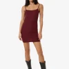 Sale Thrills Petra Mesh Mini Dress - Dark Cherry DarkCherry