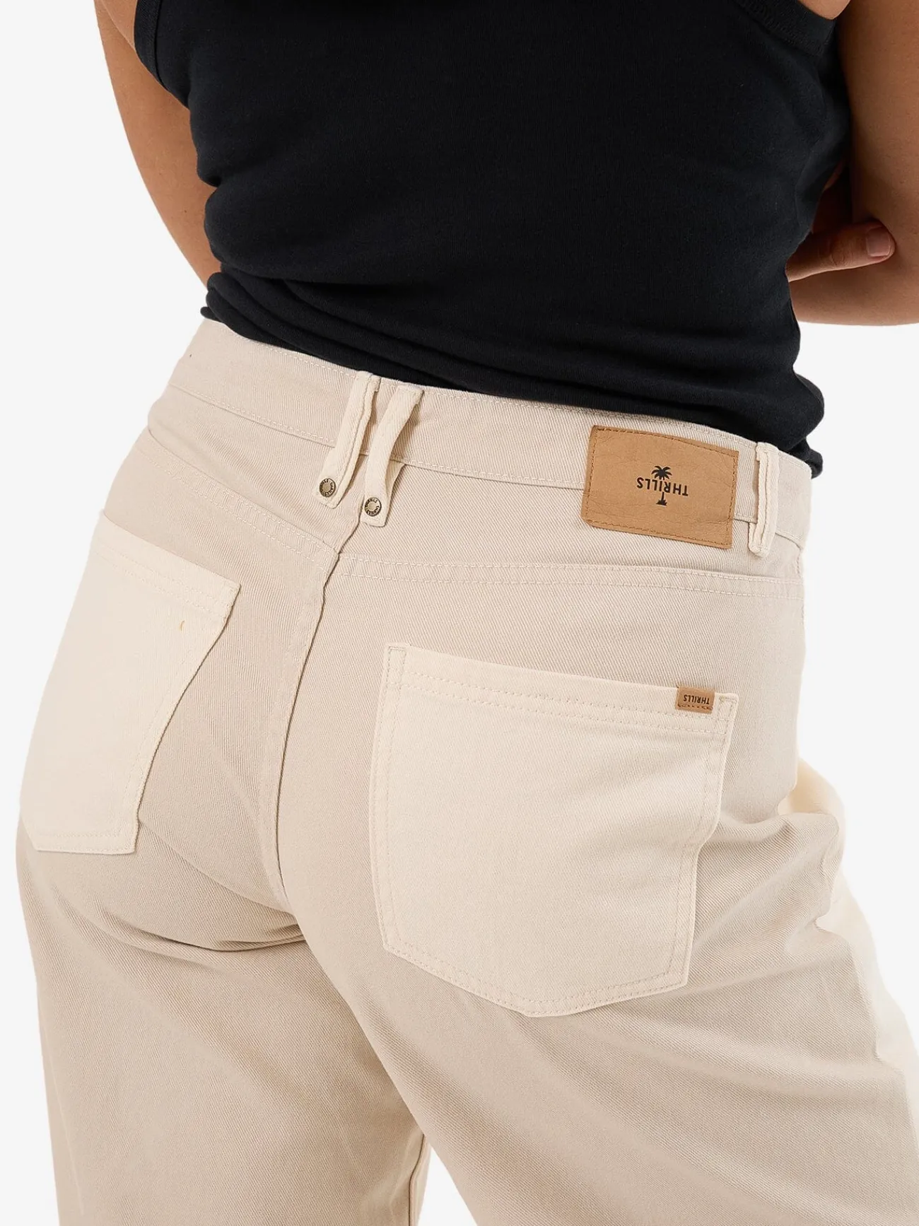 Online Thrills Pieces Billie Low Jean - Alabaster