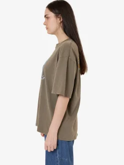 Hot Thrills Planet Earth Oversized Tee - Tarmac