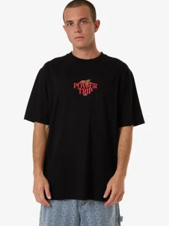 Sale Thrills Power Trip Oversize Fit Tee - Black