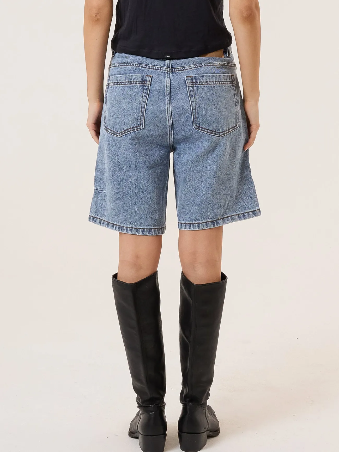 Outlet Thrills Reagan Slouch Short - Vintage Stone Blue VintageStoneBlue